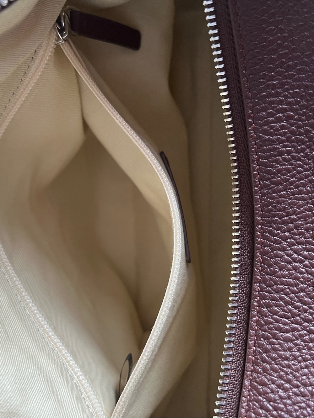 The Horse Plum Leather Shoulder Bag with Silver Hardware - Picture 11 of 12